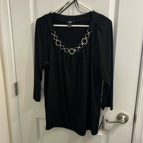 AGB Tops - AGB black Solid Watch shirt Women’s XL